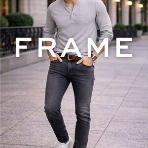 Frame Denim Men's Dark Gray Skinny Jeans